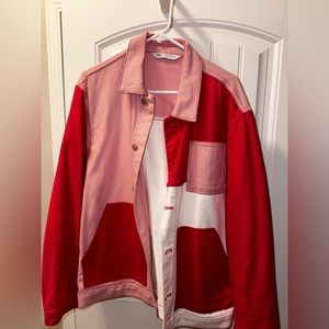 Zara pink button up jacket